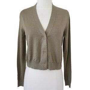 GIVENCHY cropped cardigan sweater XS wool silk